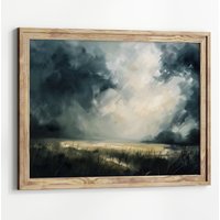 stimmungsvolle Landschaftsmalerei Vintage Wandkunst Dunkles Kunstwerk Dark Academia Dekor Moody Wall Art Rustikaler Kunstdruck Dunkle von UncoloredX12