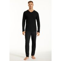 uncover by SCHIESSER Schlafanzug "Uncover Nightwear" 2 Stk. tlg., Single Jersey-Qualität, Langarm, V-Ausschnitt, weich von Uncover By Schiesser
