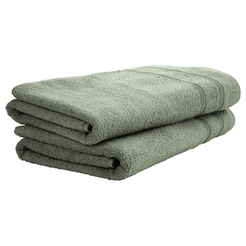 Uncover by Schiesser Duschtuchset Brooklyn - 2-teilig - 70 x 140 cm - Grün von Uncover by Schiesser