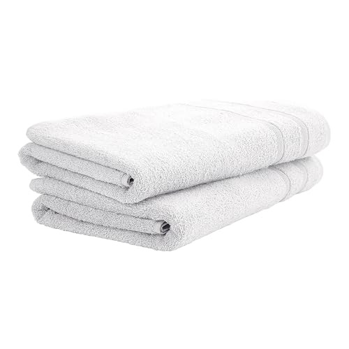 Uncover by Schiesser Duschtuch Brooklyn im 2er Set | Badetuch aus 100% Baumwolle | Oeko-TEX | Weich, saugstark, schnelltrocknend | 70x140cm | Weiß von Uncover by Schiesser