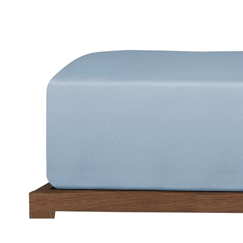 uncover by SCHIESSER Edeljersey Spannbettlaken New Jersey | 100% Baumwolle | Oeko-TEX | Matratzenhöhe bis 20cm | 150x200cm | Hellblau von Uncover by Schiesser
