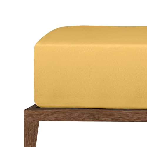 uncover by SCHIESSER Edeljersey Spannbettlaken New Jersey | 100% Baumwolle | Oeko-TEX | Matratzenhöhe bis 20cm | 150x200cm | Senf uncover by SCHIESSER Edeljersey Spannbettlaken New Jersey | 100% Baumwolle | Oeko-TEX | Matratzenhöhe bis 20cm | 150x200cm | Senf von Uncover by Schiesser