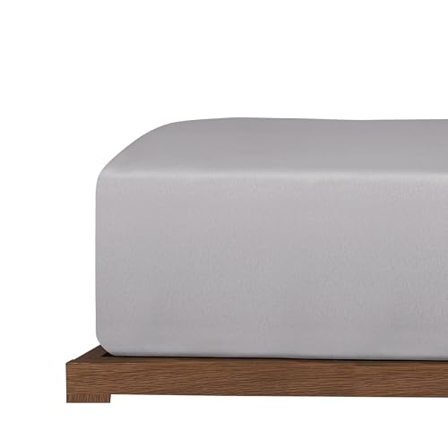 uncover by SCHIESSER Edeljersey Spannbettlaken New Jersey | 100% Baumwolle | Oeko-TEX | Matratzenhöhe bis 20cm | 180x200cm | Hellgrau von Uncover by Schiesser