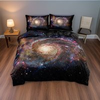 Galaxy Nova Bettwäsche-Set, Universum Gedruckte Baumwolle Supernova Bettwäsche, Kissen - Und Decken-Set Bettbezug, Schlafzimmer-Haus-Geschenk von UnderSheetsShop