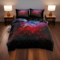 Galaxy Stars Space Universe Bettwäsche-Set, Gedruckte Baumwolle Supernova Bettbezüge, Kissen - Und Decken-Set Bettbezug, Schlafzimmer Home von UnderSheetsShop