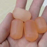 Orange Selenit Trommelstein 2-3 cm | Pfirsich Handschmeichler Kristalle Geschenk Liebhaber Glücksbringer von UnderSunStore