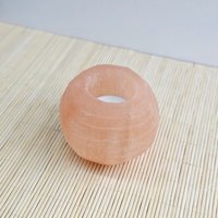 Pfirsich Selenit Schneeball Teelichthalter Handgemachter Kristall Kerzenhalter Pfirsich Selenit Schneeball Teelichthalter Handgemachter Kristall Kerzenhalter von UnderSunStore