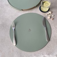 Set Aus Sechs Großen Tischsets Recyceltem Leder Mit Anker-Motiv Set Aus Sechs Großen Tischsets Recyceltem Leder Mit Anker-Motiv von UndercoverUK