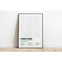 Forrest Gump Print Filmklassiker Film Wordsearch Art Poster A4 A3 | Bubba Run Waldlauf Tom Hanks von UnderdogSearch