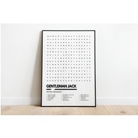 Gentleman Jack Poster Wordsearch Art Print A4 A3 | Anne Liser Shibden Hall Halifax von UnderdogSearch