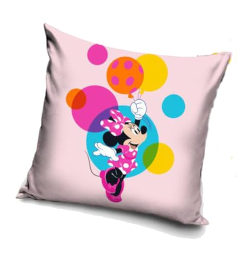 Une Mickey oder Minnie Maus Kissenhülle Kissenbezug 40x40 cm (Rosa 20712) von Une