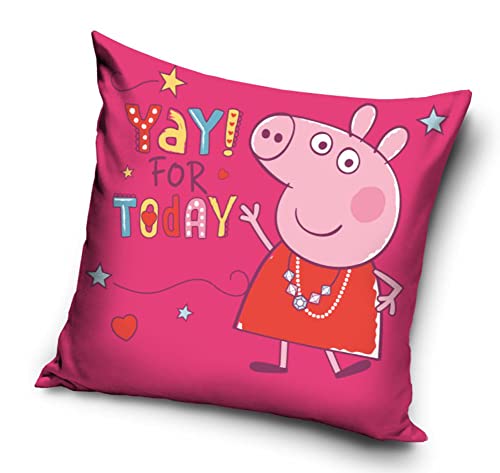 Une Peppa Pig Wutz Kissenhülle Kissenbezug 40x40 cm (PP214003) von Une