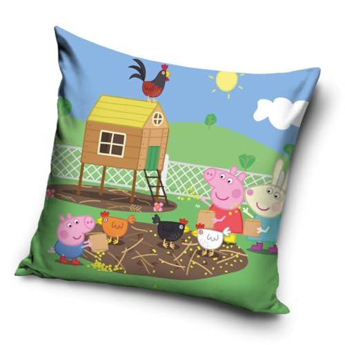 Une Peppa Pig Wutz Kissenhülle Kissenbezug 40x40 cm (PP235023) von Une