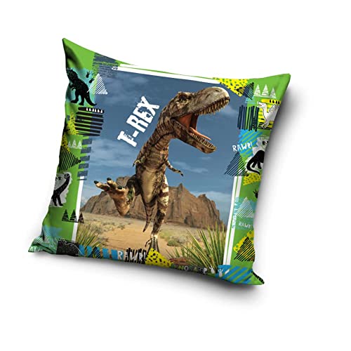 Une T-Rex Dinos Dinosaurier Kissenhülle Kissenbezug 40x40 cm (TREX203004) von Une