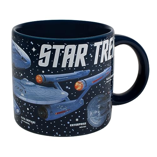 Star Trek Flaggschiff Kaffeetasse | Die Kaffee-Tasse & Tee-Becher in groß für Trekkies | Nerd Teetasse | Große Tasse ca. 350 ml | Geschenk für Star Trek Fans zu Geburtstag, Weihnachten von The Unemployed Philosophers Guild