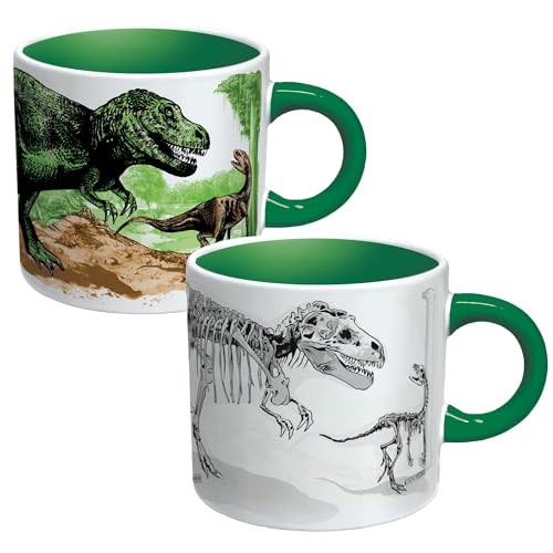 Unemployed Philosophers Guild 12491 Dinosaurier Kaffeebecher, Keramik, Mehrfarbig von The Unemployed Philosophers Guild