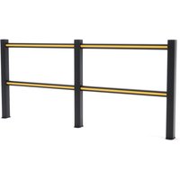 BOPLAN® Rammschutzgeländer Flex Impact® HD Light, schwarz, Innenbereich, HxL 1.145 x 2.500 mm von BOPLAN®