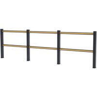 BOPLAN® Rammschutzgeländer Flex Impact® HD Light, schwarz, Innenbereich, HxL 1.145 x 3.750 mm von BOPLAN®