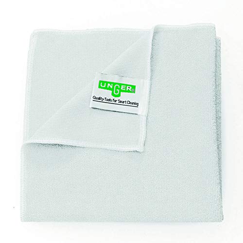 UNGER Mikrofasertuch MicroWipe 200 (Farbe weiß, Größe 40x40 cm, 10 Stück, 80% Polyester / 20% Polyamid, Reinigungstücher) ME40W von Unger