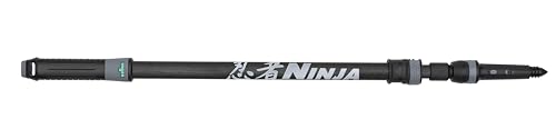 Unger Carbon Teleskopstange Ninja (1,20 m, 2-teilig, Anti-Rutsch Endkappe, kompakt, Fensterreinigung, Verlängerung Reinigung, Zubehör Fensterputzen, kompatibel mit Glasreinigungswerkzeugen) NCP12 von Unger