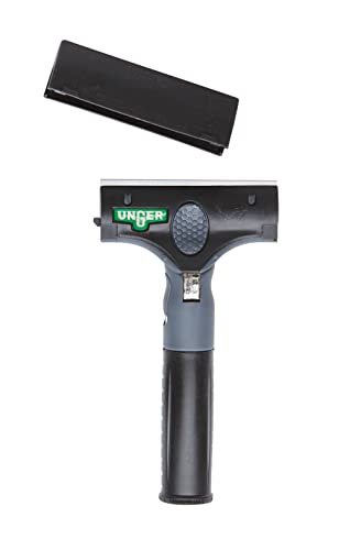Unger ErgoTec Ninja Schaber (Breite 10 cm, Winkel einstellbar: 0° - 30°, große Schaberfläche, einfacher Klingenwechsel, Glasschaber) EN100 von Unger