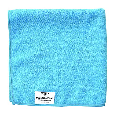 Unger Mikrofasertuch MicroWipe 200 (Farbe blau, Größe 40x40 cm, 1 Stück, 80% Polyester / 20% Polyamid, Reinigungstücher) ME40B von Unger