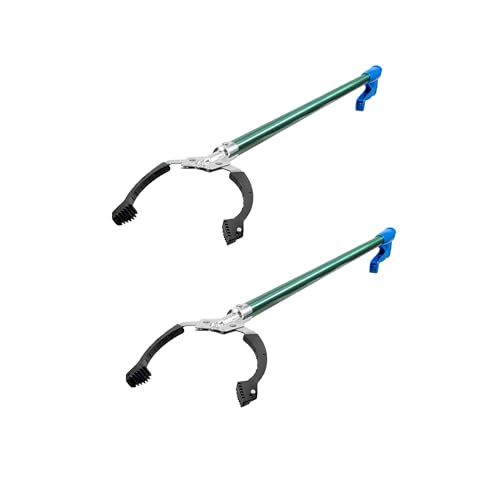 Unger Professioneller Nifty Nabber Greifzange und Abfallsammler, Eloxiertes Aluminium, Grün, 36", 2 von Unger