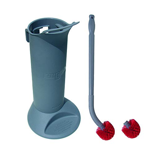 UNGER Toilettenbürste komplett (mit Bürstenhalter + Ersatzbürste, Stiellänge 66 cm, Halter ergonomisch) BBWHR von Unger