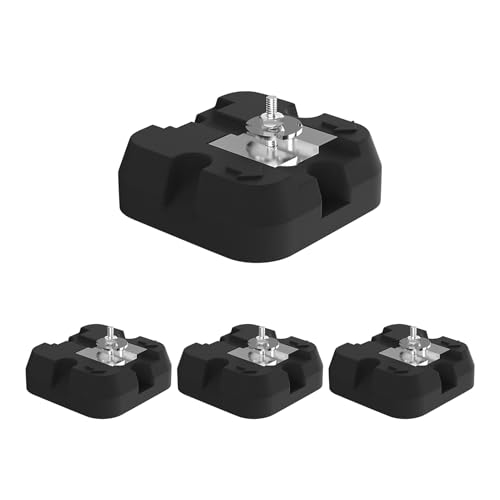 Air Conditioner Pad, Heavy-Duty Base Mount Bracket, 4-Piece Anti-Vibration Support Mats, Perfect for 9000-60000 BTU Split Systems and Outdoor Ac Unit Stability, 15x15x8.5cm Black von Ungtyb