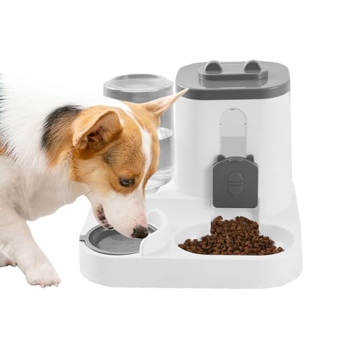 Auto Dog Feeder, 2 in 1 Automatic Food and Water Dispenser, Large Capacity Pet Feeder Bowl, Perfect for Cats Kittens Small Medium Dogs, Indoor Animal Feeding Supplies Home, 27x23x27cm Gray Blue Auto Dog Feeder, 2 in 1 Automatic Food and Water Dispenser, Large Capacity Pet Feeder Bowl, Perfect for Cats Kittens Small Medium Dogs, Indoor Animal Feeding Supplies Home, 27x23x27cm Gray Blue von Ungtyb