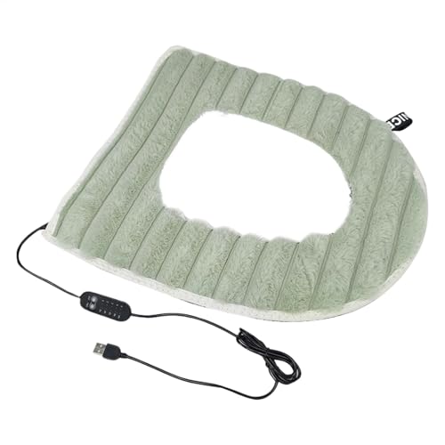 Beheizter Toilettensitz, Toilettensitzwärmer, Verstellbarer Sitzbezug, USB Toilettensitz mit Einstellbarer Temperatur 17,32 x 14,57 x 0,79 Zoll für Winter Badezimmer Komfort (1 Stück) von Ungtyb