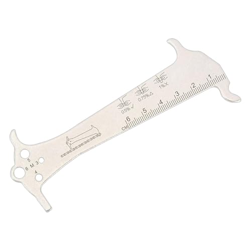 Chain Wear Gauge, Three-in-1 Measurement Tool, Stainless Steel Checker, Smooth Burr-Away Ruler, Chain Measuring Made Easy, Shiny and Finish, Featuring Stainless Material, 39g von Ungtyb