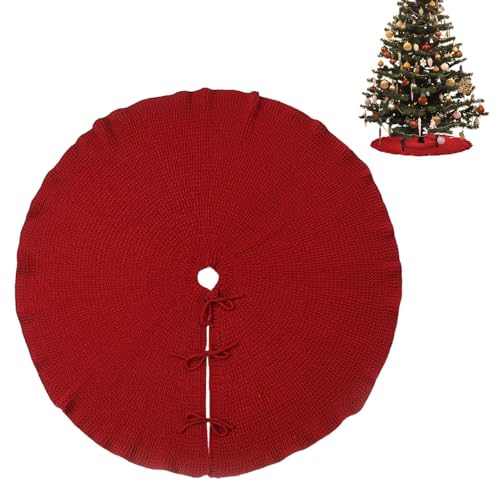 Festive Design Tree Skirt, Red Tree Skirt Decoration, Sturdy Holiday Floor Mat, Rustic Christmas Tree Decor for Holiday Decoration, Indoor, Outdoor, Home, Red Colors Festive Design Tree Skirt, Red Tree Skirt Decoration, Sturdy Holiday Floor Mat, Rustic Christmas Tree Decor for Holiday Decoration, Indoor, Outdoor, Home, Red Colors von Ungtyb