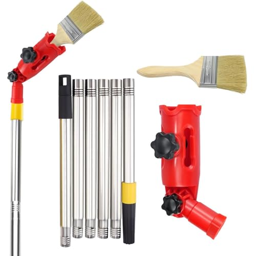 Pinselstange für Decke, winkelverstellbare Pinselverlängerung, lange Pinsel-Verlängerungsstange, flexible Pinselverlängerung, Wand- und Deckenpinselverlängerung, Teleskop-Pinsel-Erweiterung, von Ungtyb