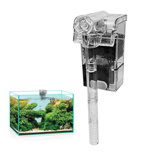 Ungtyb Aquarium Filter, Fish Tanks Filtering Machine, Hangable Compact External Filter, Freshwater Saltwater Fish Shrimp Tank Water Purification, Quiet Efficient System, 1.77x1.1 Inches von Ungtyb