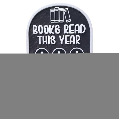 Ungtyb Bookshelf Counter Decor, Modern Book Tracker Ornament for Book Lovers, Up to 999 Book Read Display for Women, Men, Library, Dorm, Home, Study, Offices, Living Room, 4.72x5.67 Inches von Ungtyb