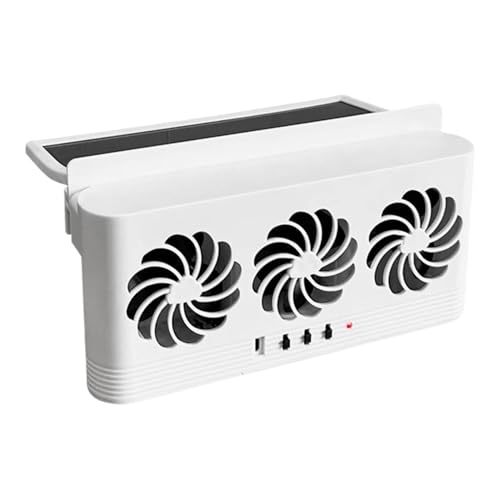 Ungtyb Car Window Fan, Auto Solar Fan, Solar Air Circulator, Vehicle Ventilation System with Easy Installation and No Wiring Required for Daily Commuters, Road Trippers, 1 Piece von Ungtyb