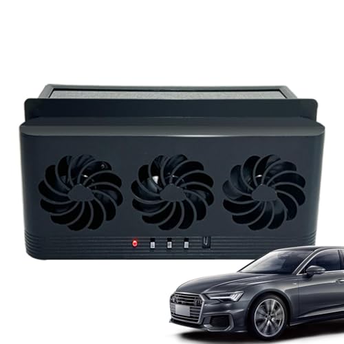 Ungtyb Car Window Fan, Auto Solar Fan, Solar Air Circulator, Vehicle Ventilation System with Easy Installation and No Wiring Required for Daily Commuters, Road Trippers, 1 Piece von Ungtyb
