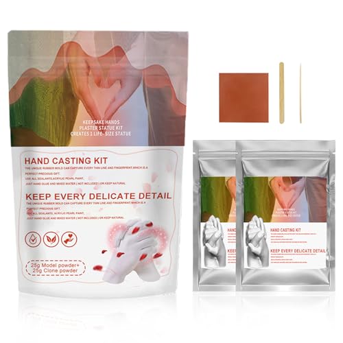 Ungtyb Hand Mold Powder, Hand Mold Making Kit, Gentle Fast Curing Formula, Smooth Detail Capture, Safe Skin Friendly Material for Family, Children, Home, Sculpture, Keepsake Art Use Ungtyb Hand Mold Powder, Hand Mold Making Kit, Gentle Fast Curing Formula, Smooth Detail Capture, Safe Skin Friendly Material for Family, Children, Home, Sculpture, Keepsake Art Use von Ungtyb