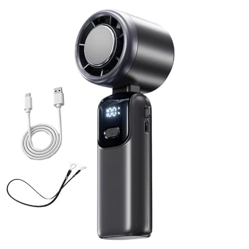 Ungtyb Handheld Cooling Fan, Rechargeable Portable Fan, 100 Adjustable Wind Speeds, Quiet Lightweight Design, Long-Lasting Battery Life, Made From ABS Material, 6.42x2.26in von Ungtyb