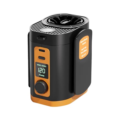 Ungtyb Hüftclip Ventilator - Persönlicher Kühlender Hüftventilator Klippbar - 120 Stufen LED Taschenlampe für Zuhause Outdoor Camping Angeln von Ungtyb