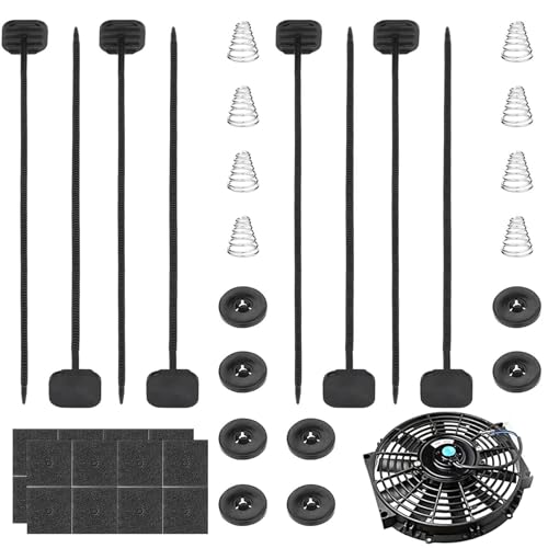 Ungtyb Montageset für elektrischen Lüfter – Kit elektrischer Kühlgebläse für Heizkörper | Unisex-Gurt-Set praktische Installation Autoteile von Ungtyb