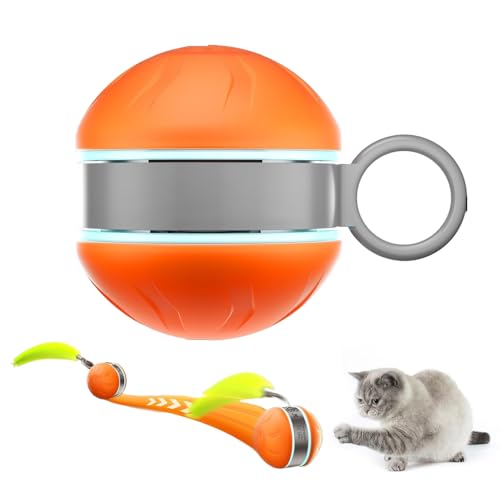 Ungtyb Moving Dog Ball, Interactive Electric Pet Toy with Lights, Smart Rolling Ball for Cats, Puppies, Indoor or Outdoor Training, Enrichment, and Active Play, 1.81x2.64x1.97 Inches Ungtyb Moving Dog Ball, Interactive Electric Pet Toy with Lights, Smart Rolling Ball for Cats, Puppies, Indoor or Outdoor Training, Enrichment, and Active Play, 1.81x2.64x1.97 Inches von Ungtyb