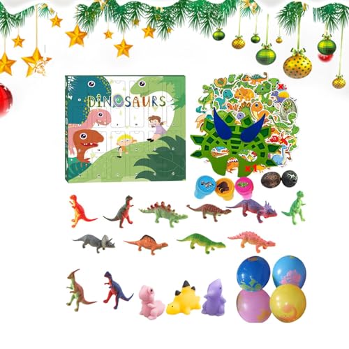 Ungtyb Weihnachts Adventskalender,24 Tage saurier Spielzeug Countdown Kalender | Weihnachtliche Tierfiguren Dekoration Für Kinder Und Jugendliche Für Zuhause Schule Und Familienabende von Ungtyb