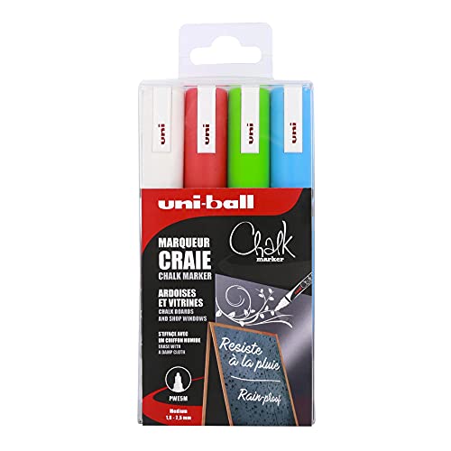 uni-ball PWE5M/4 ASSF15 Kreidemarker Chalk PWE-5M, 4er-Etui,farbig sortiert uni-ball PWE5M/4 ASSF15 Kreidemarker Chalk PWE-5M, 4er-Etui,farbig sortiert von uni-ball