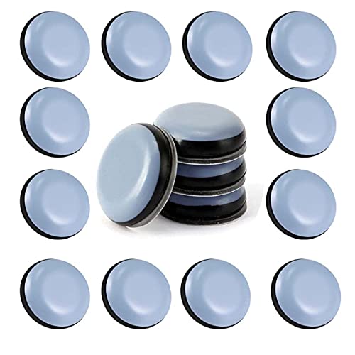 Uni-Fine 24 Stück 25mm Teflongleiter Selbstklebend,Runde Form Robuste Teflongleiter, Selbstklebende Möbelschieber, Teppichgleiter, PTFE Gleitoberfläche Für EIN leichtes Verschieben Schwerer Möbel von Uni-Fine Shop