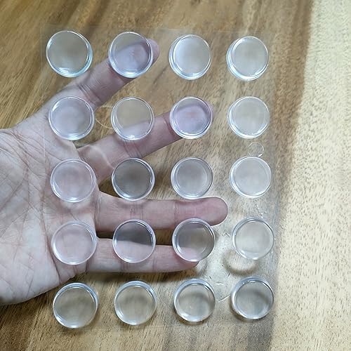 Uni-Fine Elastikpuffer Transparent 22 mm, Möbelpuffer Gummipuffer Selbstklebend, Schutzpuffer, Anschlagdämpfer, Bumper Pads für Tür Puffer Furniture von Uni-Fine Shop