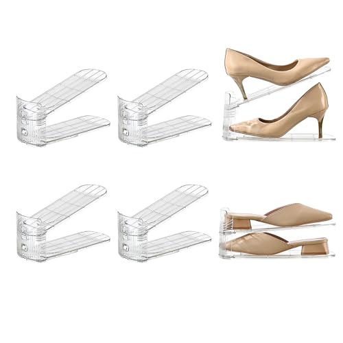 Uni HIMO Schuhstapler, Schuhregal, Organizer für Schrank, platzsparende Aufbewahrung, Schuhhalter, Organisation (transparent, 6 Stück) Uni HIMO Schuhstapler, Schuhregal, Organizer für Schrank, platzsparende Aufbewahrung, Schuhhalter, Organisation (transparent, 6 Stück) von Uni HIMO