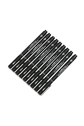 Fineliner Zeichenstifte von Uni Pin, komplettes Set mit 9 Härtegraden, schwarze Tinte von Uni Pin
