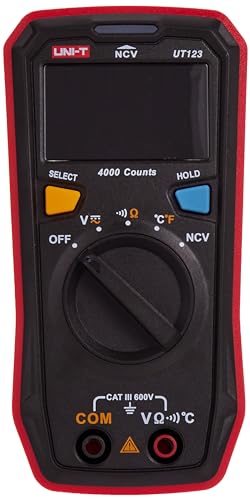 UNI-T UT123T Multimeter für Wohnräume, 600 V AC/DC, -40 °C - 300 °C/-40 °F-572°F von UNI-TREND